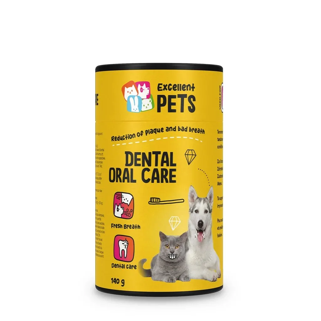 Supliment Anti Tartru Dental Oral Care pentru Caini si Pisici, 140 g, Excellent Pets 