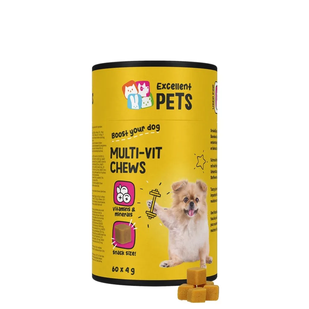Multivitamine pentru Caini, 60 tablete masticabile, Excellent Pets