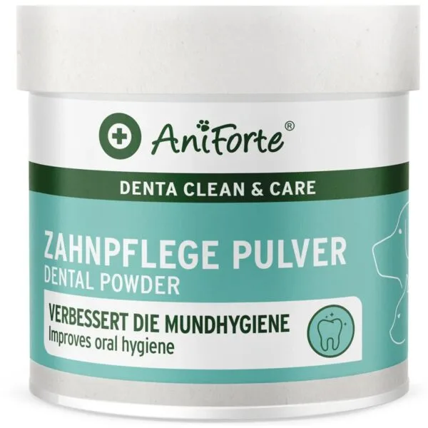 AniForte Anti-Plaque Powder – Pudră naturală pentru igiena dentară câini și pisici
